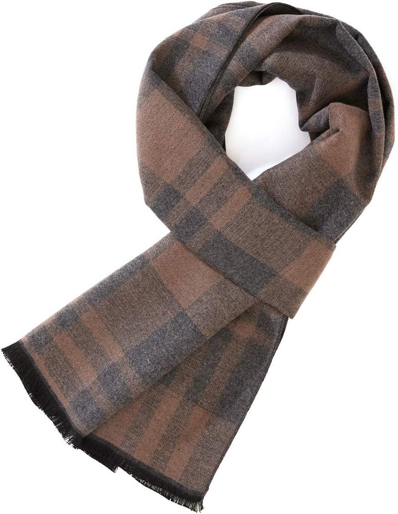 FULLRON Store Men Winter Scarf Soft Warm Long Cashmere Feel Scarves - Image 1